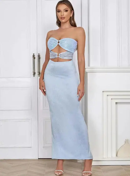 Robe Longue Pailletée Éclatante