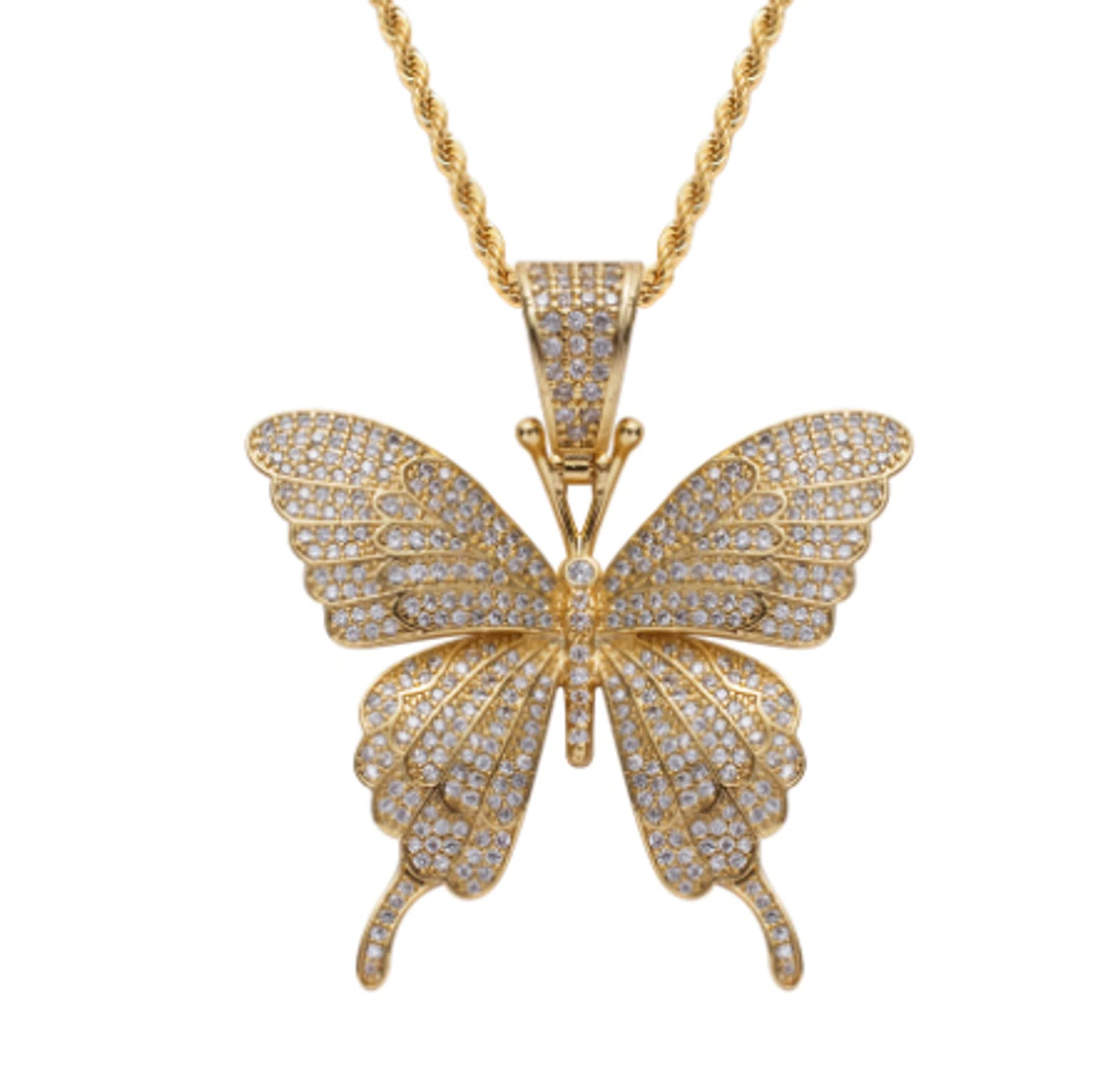 Collier Pendentif Papillon Étincelant