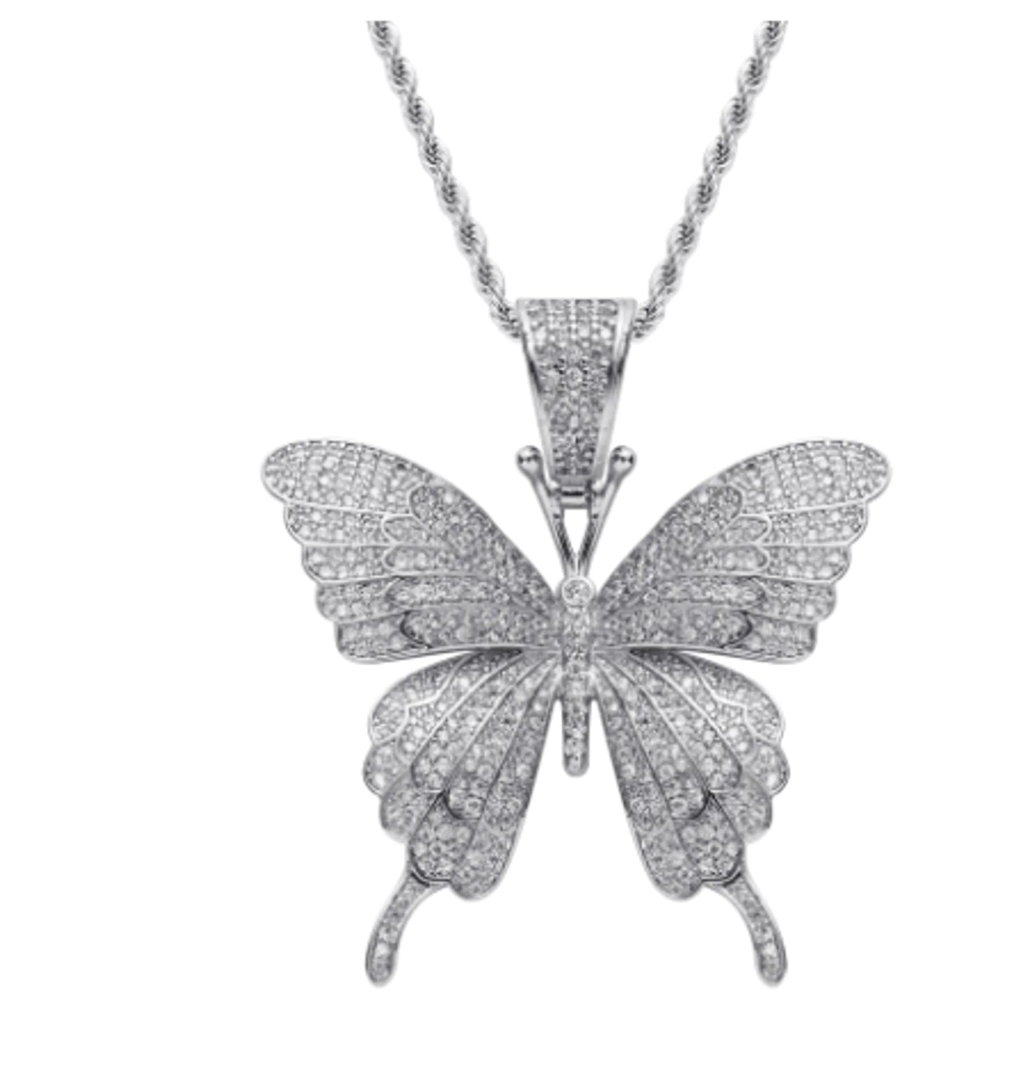 Collier Pendentif Papillon Étincelant