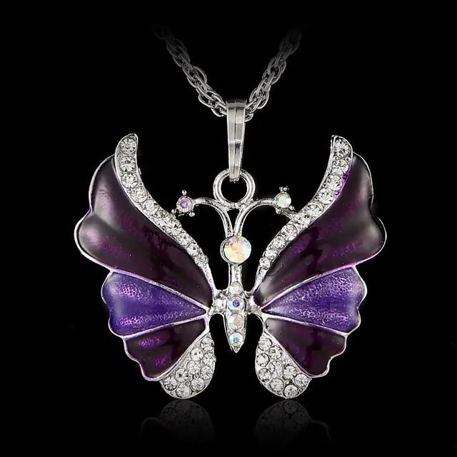 Collier Papillon Coloré