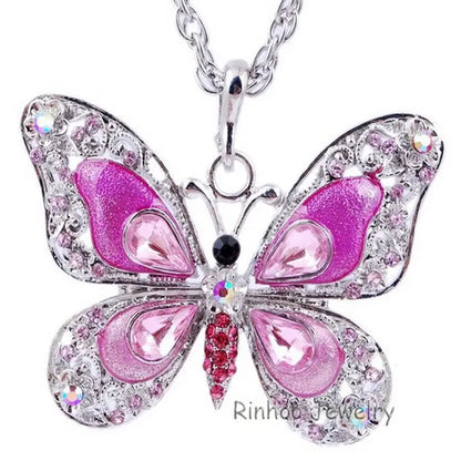 Collier Papillon Coloré