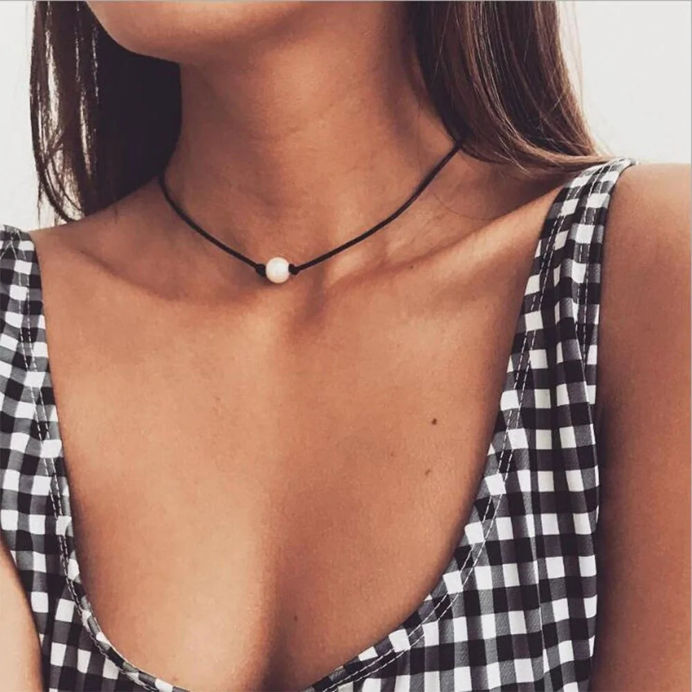 Collier Choker à Franges avec Sequins et Pièces