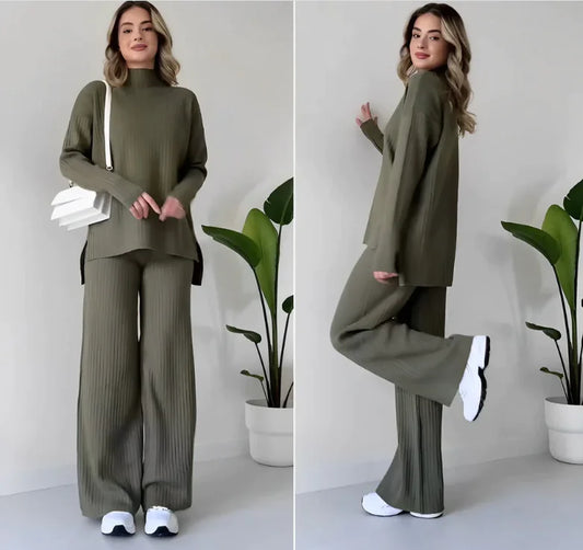 Ensemble Col Roulé et Pantalon Élégant Essentials