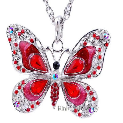 Collier Papillon Coloré