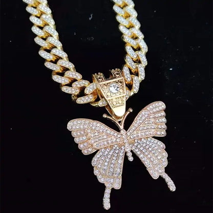 Collier Pendentif Papillon Étincelant